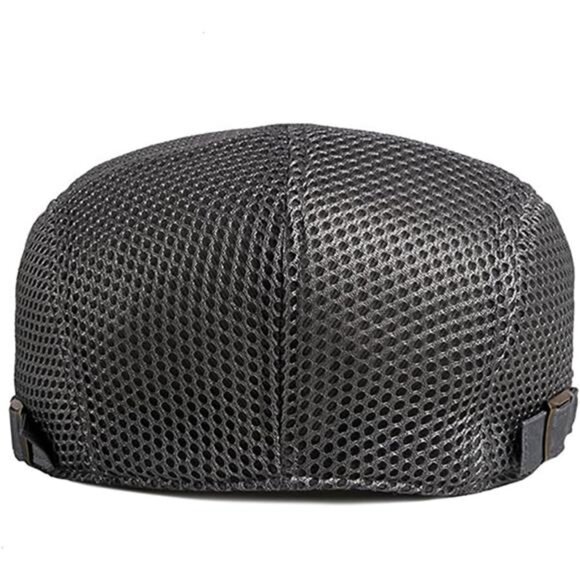 Mens Breathable Mesh Summer Hat Adjustable Newsboy Beret Ivy Cap Cabbie Flat - Picture 3 of 7